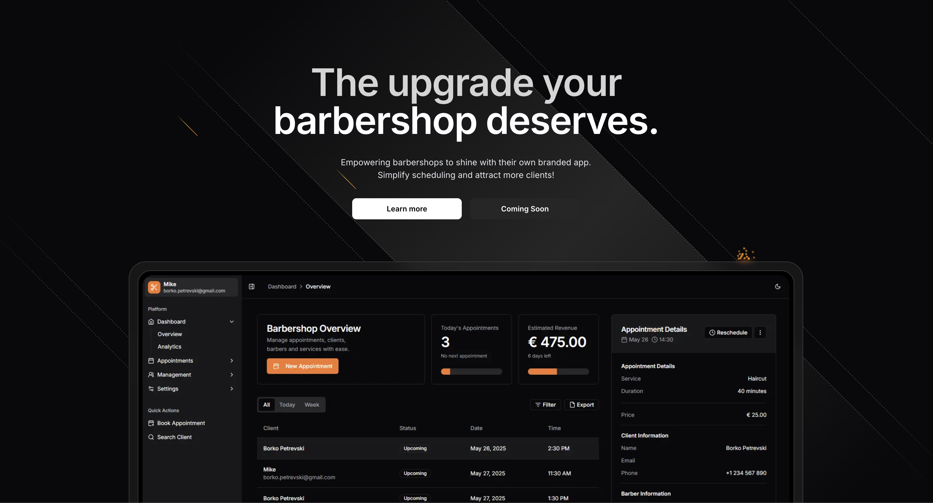 Fadely Landing Page
